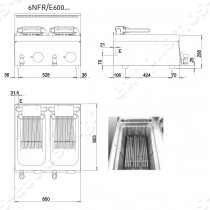 Επαγγελματική φριτέζα ηλεκτρική διπλή Baron 6NFR/E600R