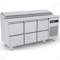 Ψυγείο πάγκος προετοιμασίας 179.2x70εκ για 10 GN 1/4 ΙΝΟΜΑΚ | Με συρτάρια