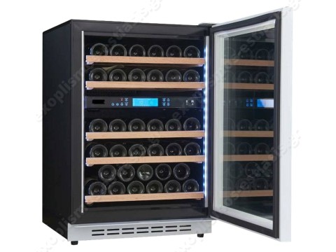 Συντηρητής κρασιών διπλής θερμοκρασίας για 46 φιάλες