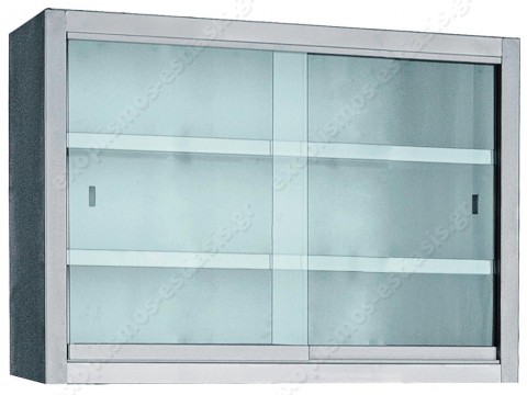 Ποτηριέρα 160εκ με συρόμενες κρυστάλλινες πόρτες ΒΑΜΒΑΣ PK 160