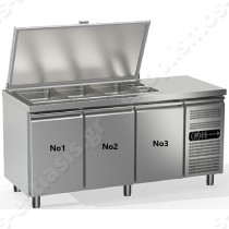 Ψυγείο πάγκος σαλατών 175x70εκ GN 1/1 GINOX | Για 3 GN 1/1 & 2 GN 1/4