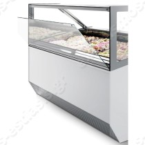 Ψυγείο βιτρίνα παγωτού 16 θέσεων ISA MILLENNIUM 155 | Μοντέλο ST, με ίσιο κρύσταλλο