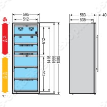 Ψυγείο βιτρίνα κρασιών Sommelier 302 TECFRIGO