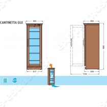 Βιτρίνα κρασιών CANTINETTA GLX TECFRIGO | Διαστασιολόγιο