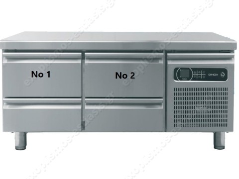 Ψυγείο πάγκος συντήρηση χαμηλό 130x70εκ GN 1/1 GINOX