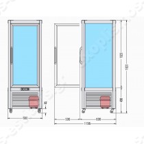 Βιτρίνα με περιστρεφόμενα ράφια PRISMA 400 TNV-PG FROSTEMILY | Διατασιολόγιο