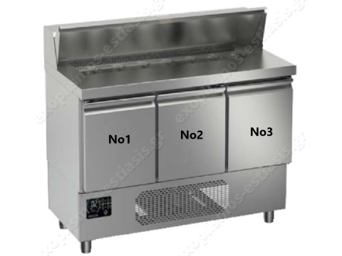 Ψυγείο πάγκος σαλατών 136,5x70εκ GN 1/1 με μοτέρ κάτω GINOX
