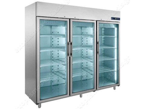 Ψυγείο βιτρίνα κατάψυξη με 3 κρυστάλλινες πόρτες UBF 205