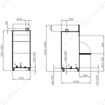 Επαγγελματικό πλυντήριο σκευών S200 PROJECT με 2 χρόνια εγγύηση | Διαστάσεις