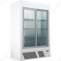 Ψυγείο βιτρίνα αναψυκτικών με συρόμενες πόρτες 137εκ | Σε λευκό