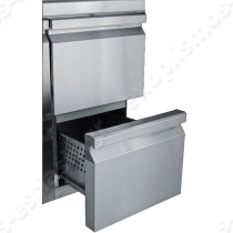 Ψυγείο πάγκος προετοιμασίας 134.5x70εκ για 7 GN 1/4 ΙΝΟΜΑΚ | Διπλή συρταριέρα GN 1/2