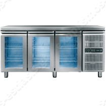 Ψυγείο πάγκος συντήρησης 175x60εκ GINOX | Με κρυστάλλινες πόρτες