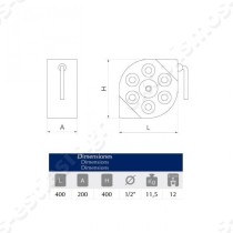 Μάνικα νερού επιτοίχια FRICOSMOS 10 μέτρων 464006 | Διαστάσεις