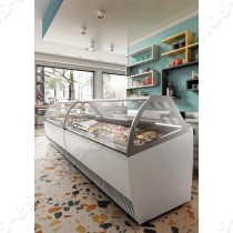 Ψυγείο βιτρίνα παγωτού 20 θέσεων ISA MILLENNIUM 190 | Με κουρμπαριστό κρύσταλλο