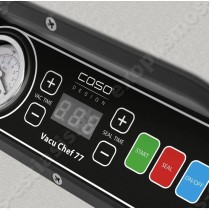 Συσκευαστικό vacuum 30εκ CASO | Ψηφιακή απεικόνιση διεργασίας της λειτουργίας κενού και συγκόλλησης