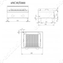 Γκριλιέρα διπλή ηλεκτρική επαφής BARON 6NCW/E800