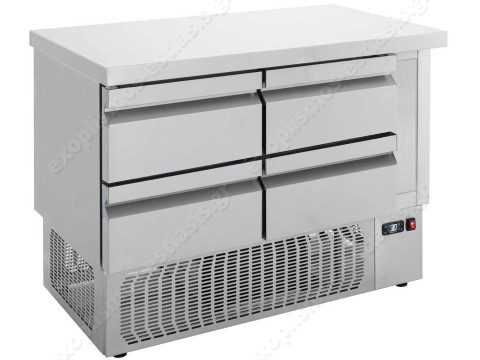 Ψυγείο πάγκος συντήρηση 110x70εκ με συρτάρια ΒΑΜΒΑΣ PS 110