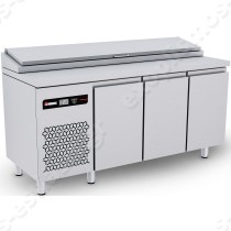 Ψυγείο πάγκος προετοιμασίας 179.2x70εκ για 10 GN 1/4 ΙΝΟΜΑΚ | Με το μηχάνημα αριστερά