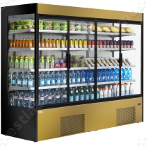 Επαγγελματικό ψυγείο self service 100εκ MAUNA ΖΟΙΝ | Σε χρυσό με ανοιγόμενες πόρτες
