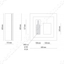 Βιτρίνα συντηρητής κρασιού Quadro Vino 12