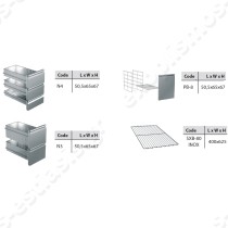 Ψυγείο πάγκος προετοιμασίας 197,5x80εκ για 40x60εκ GINOX | Συρταριέρες N3 και Ν4