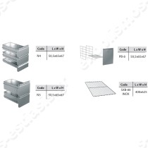 Ψυγείο πίτσας 145x80εκ για 40x60εκ GINOX | Συρταριέρες N3 και Ν4