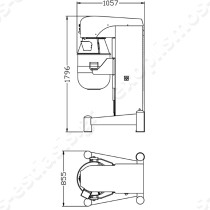 Επαγγελματικό Μίξερ 100Lt PL100N STARMIX | Διαστάσεις