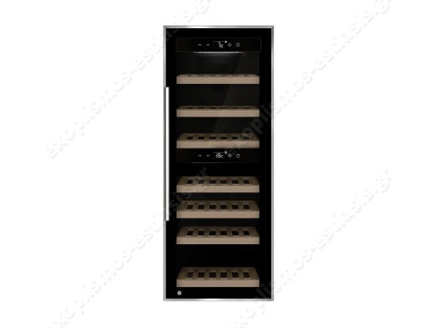 Συντηρητής κρασιών διπλής θερμοκρασίας WineComfort 38 black