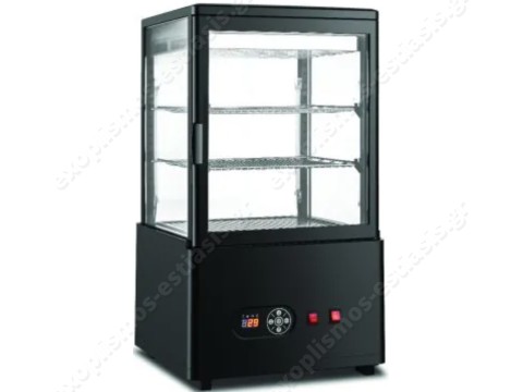 Βιτρίνα θερμαινόμενη ή ψυχόμενη με κρύσταλλο και στις 4 πλευρές 58Lt