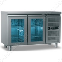 Ψυγείο πάγκος συντήρησης 130x60εκ GINOX | Με κρυστάλλινες πόρτες