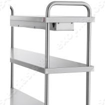 Ψυγείο πάγκος προετοιμασίας 134.5x70εκ για 7 GN 1/4 ΙΝΟΜΑΚ | Διπλή ραφιέρα