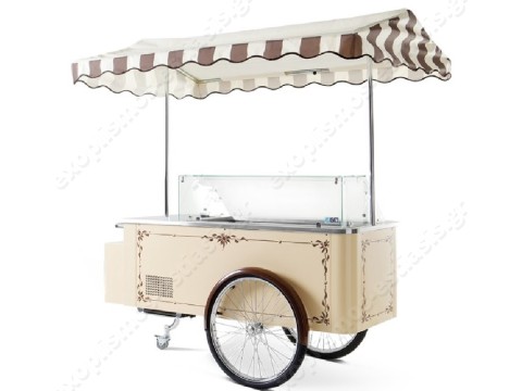 Βιτρίνα παγωτού τροχήλατη 6 θέσεων THE ICE CREAM CART ISA