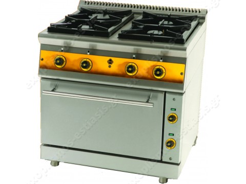 Επαγγελματική κουζίνα ηλεκτρική με 4 εστίες αερίου FC4GFES7 SERGAS