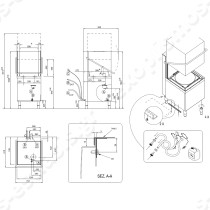 Πλυντήριο καμπάνα T110Ε 50x50 PROJECT με 2 χρόνια εγγύηση | Διαστάσεις