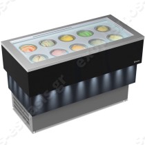 Ψυγείο βιτρίνα παγωτού 10 θέσεων POZZETTI FRAMEC  | Μαύρο