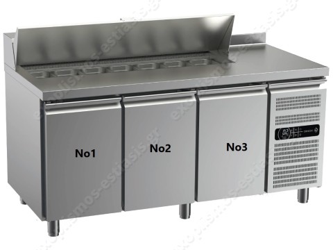Ψυγείο πάγκος σαλατών 175x80εκ για GN 1/1 GINOX