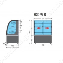 Ψυγείο βιτρίνα συντήρησης  BRIO 97Q TECFRIGO | Διαστάσεις 97 Q