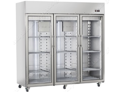 Ψυγείο βιτρίνα συντήρησης τριπλό inox 210εκ GN 2/1 COOLHEAD GRCG 1850