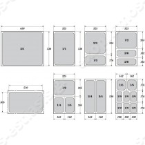 Λεκάνη gastronorm 1/1 διάτρητη