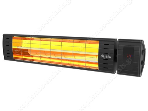 Θερμαντικό ηλεκτρικό κάτοπτρο 2.3kW αδιάβροχο με τηλεκοντρόλ DYSIS ART PLUS CARBON