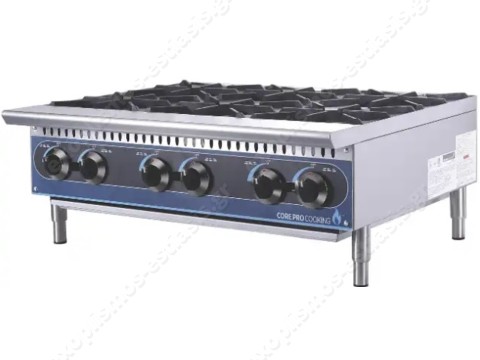 Εστία αερίου με 6 εστίες 