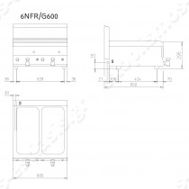 Επαγγελματική φριτέζα αερίου διπλή Baron 6NFR/G600