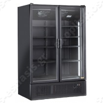 Ψυγείο βιτρίνα συντήρησης με 2 πόρτες TKG 1200 COOLHEAD | Σε μαύρο χρώμα