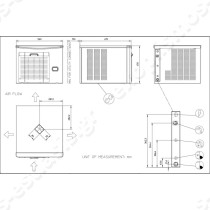 Μηχανή παγοτρίμματος 133Kg MXF 327 xSafe Scotsman | Διαστάσεις