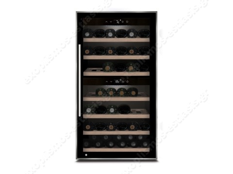 Συντηρητής κρασιών διπλής θερμοκρασίας WineComfort 66 black