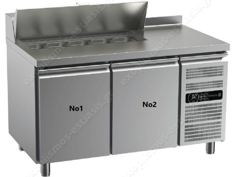 Ψυγείο πάγκος προετοιμασίας 145x80εκ για 40x60εκ GINOX