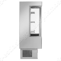 Ψυγείο service inox 70εκ SILVER ZOIN | Με κρύσταλλο στα πλαϊνά