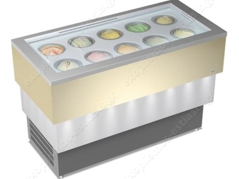 Ψυγείο βιτρίνα παγωτού 10 θέσεων POZZETTI FRAMEC 